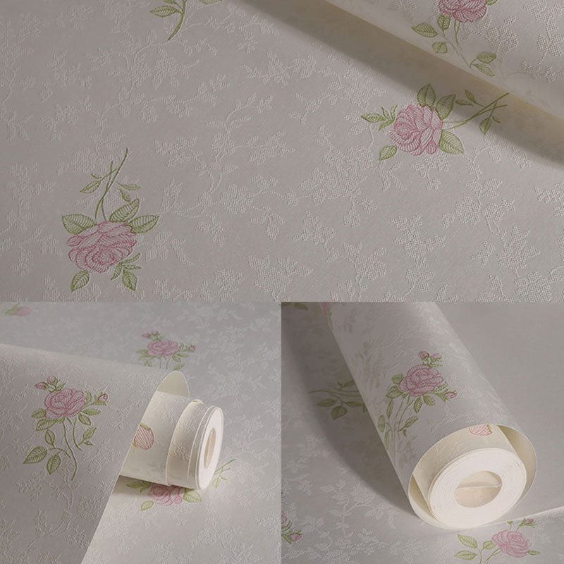 33' x 20.5" Wallpaper Fresh Minimalist Dense Flower Design Wall Decor, Non-Pasted Clearhalo 'Country wall decor' 'Rustic' 'Wallpaper' Wall Decor' 926741