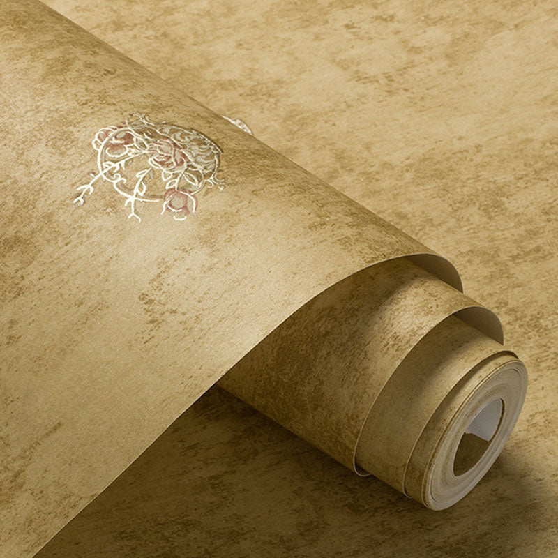 33' x 20.5" Wallpaper Roll Embossed Blossoms Wall Covering, Non-Pasted Clearhalo 'Country wall decor' 'Rustic' 'Wallpaper' Wall Decor' 927033