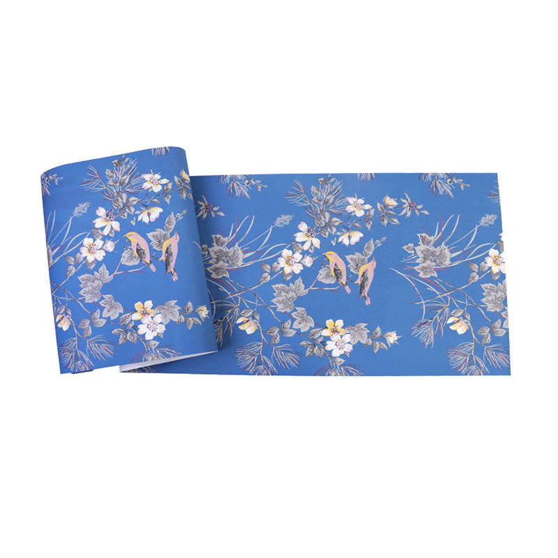 Non-Pasted Wallpaper Roll with Bird and Flower Design for Coffee Shop, 33'L x 20.5"W Clearhalo 'Country wall decor' 'Rustic' 'Wallpaper' Wall Decor' 927080