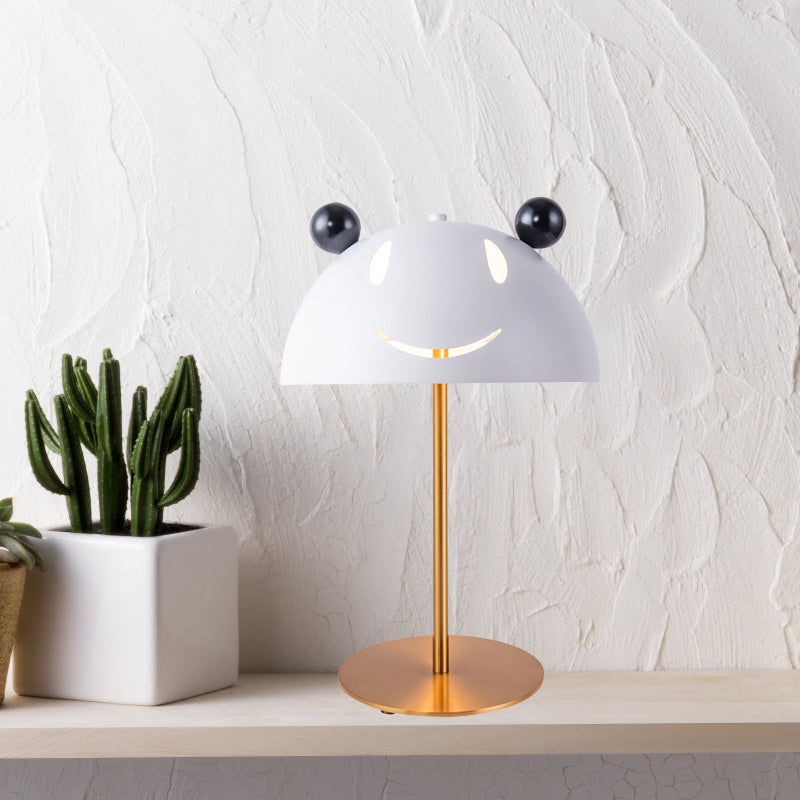 Pink Rabbit/White Panda Night Table Lamp Nordic Style Metal 1 Head Gold Nightstand Light for Bedside Clearhalo 'Lamps' 'Table Lamps' Lighting' 927962