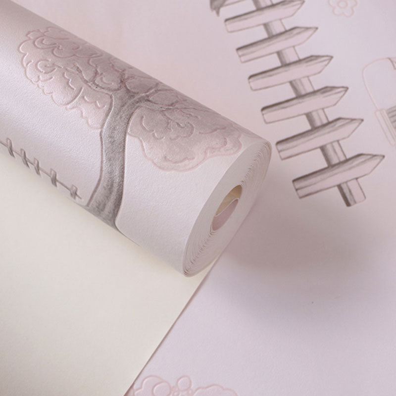 Non-Pasted 20.5" x 33' Wallpaper Simple Cartoon Mushroom Wall Covering for Boy or Girl Clearhalo 'Wall Decor' 'Wallpaper' 929306