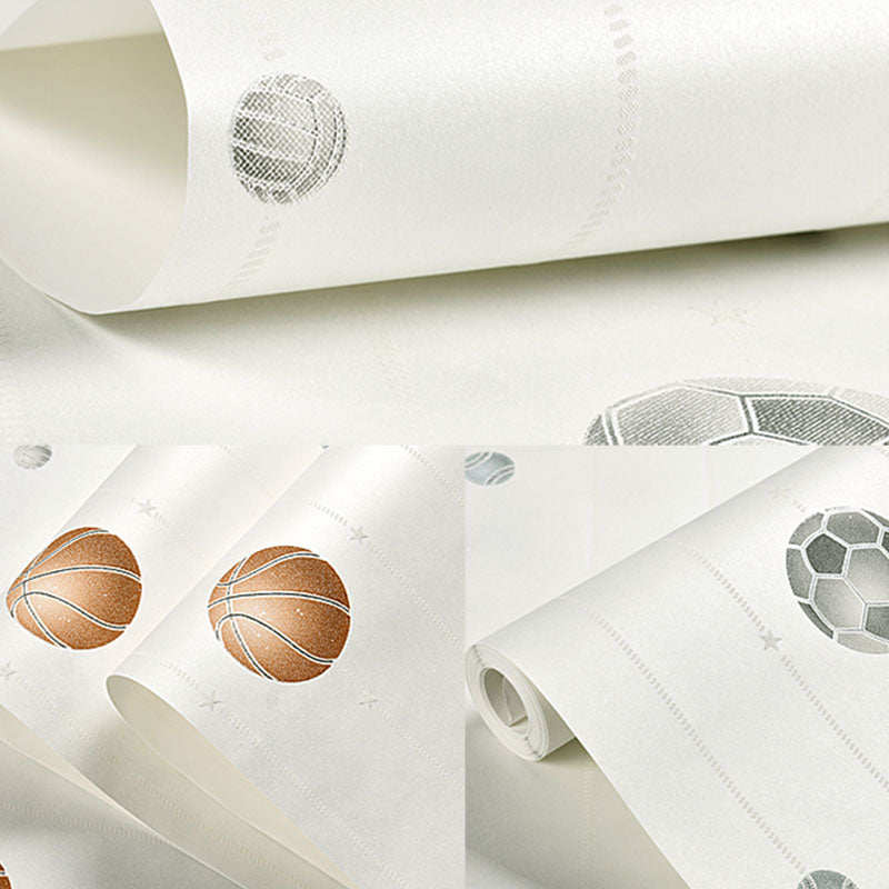 Kid's Bedroom Wallpaper Simple Pastel Color Vertical Stripe Wall Decor, Non-Pasted Beige Clearhalo 'Wall Decor' 'Wallpaper' 929456