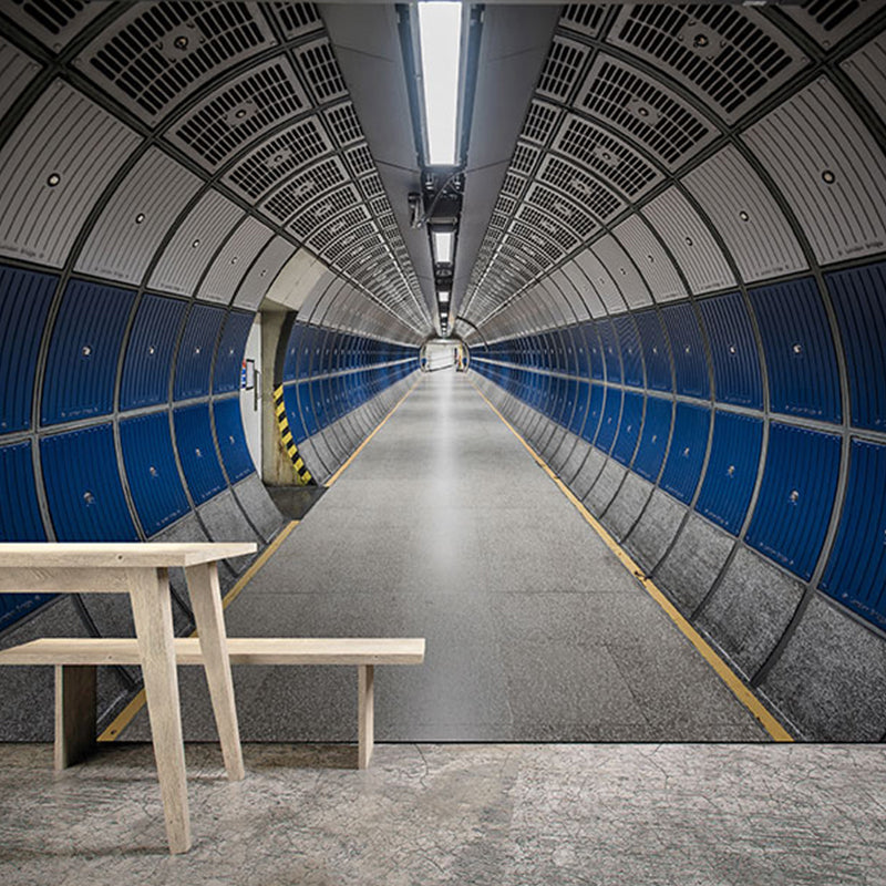 Decorative Non-Woven Wall Covering Contemporary 3D Extensive Corridor Murals for Office Clearhalo 'Wall Decor' 'Wall Mural' 929767