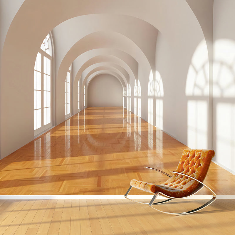 Whole Modern Wall Murals with Light Color 3D Zone and Corridor Wall Art, Customized Size Available Clearhalo 'Wall Decor' 'Wall Mural' 929793