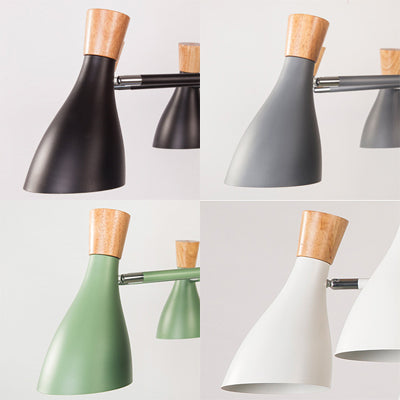 Nordic Horn Shape Pendant Light Fixture 3 Lights Metal Hanging Lamp Fixture for Living Room Clearhalo 'Ceiling Lights' 'Chandeliers' Lighting' options 94041