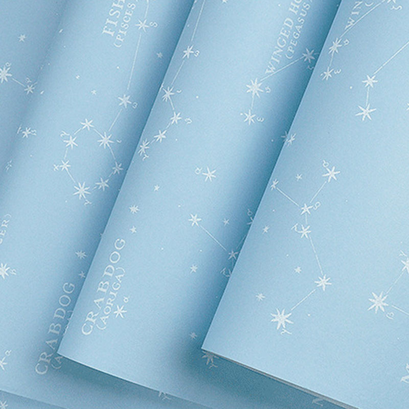 Contemporary Horoscope Wall Decor for Boy's Bedroom, 31'L x 20.5"W Wallpaper in Blue Color Clearhalo 'Wall Decor' 'Wallpaper' 962773