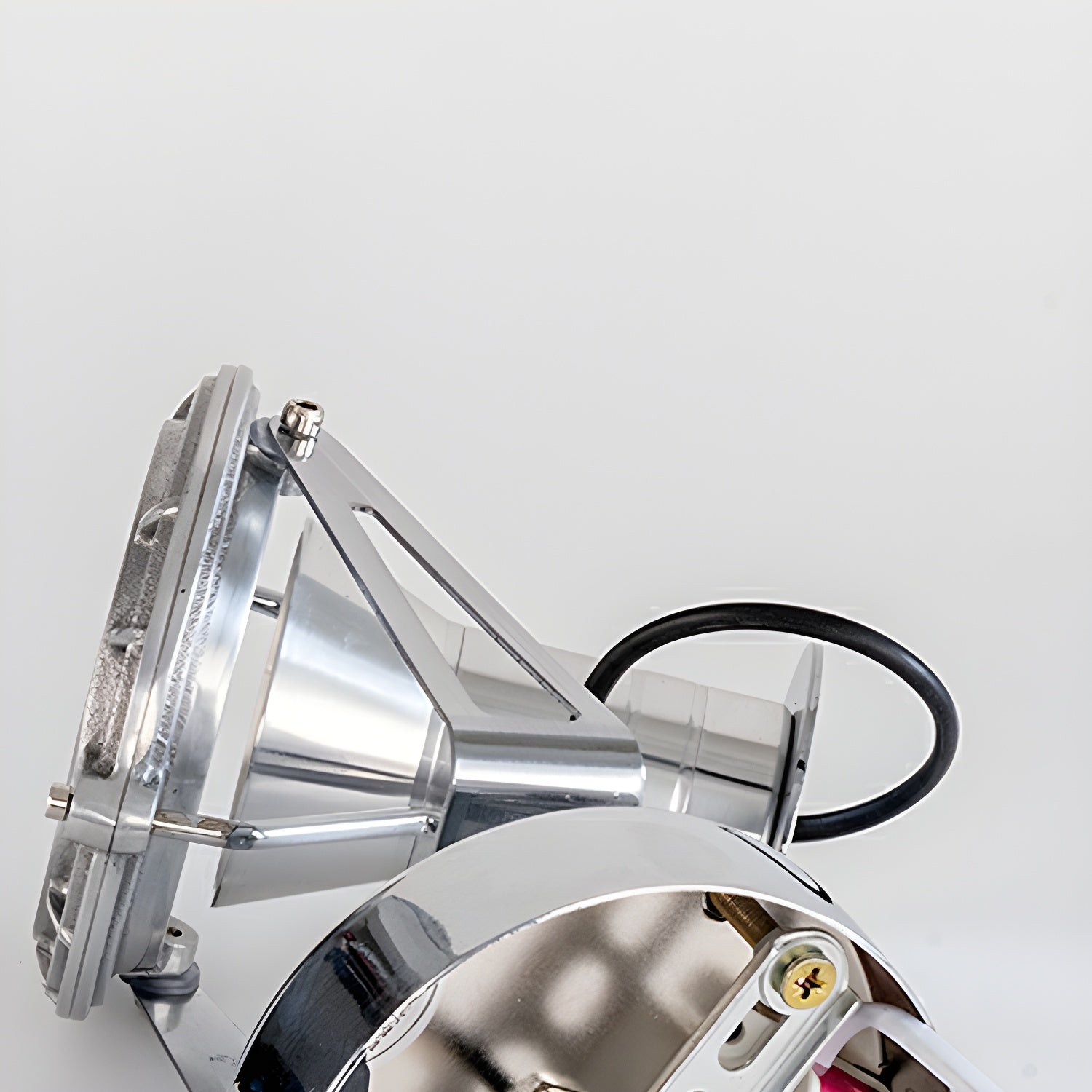 Silver Cone Shape Semi-Flush Mount LED Ceiling Light with Warm Ambient Lighting