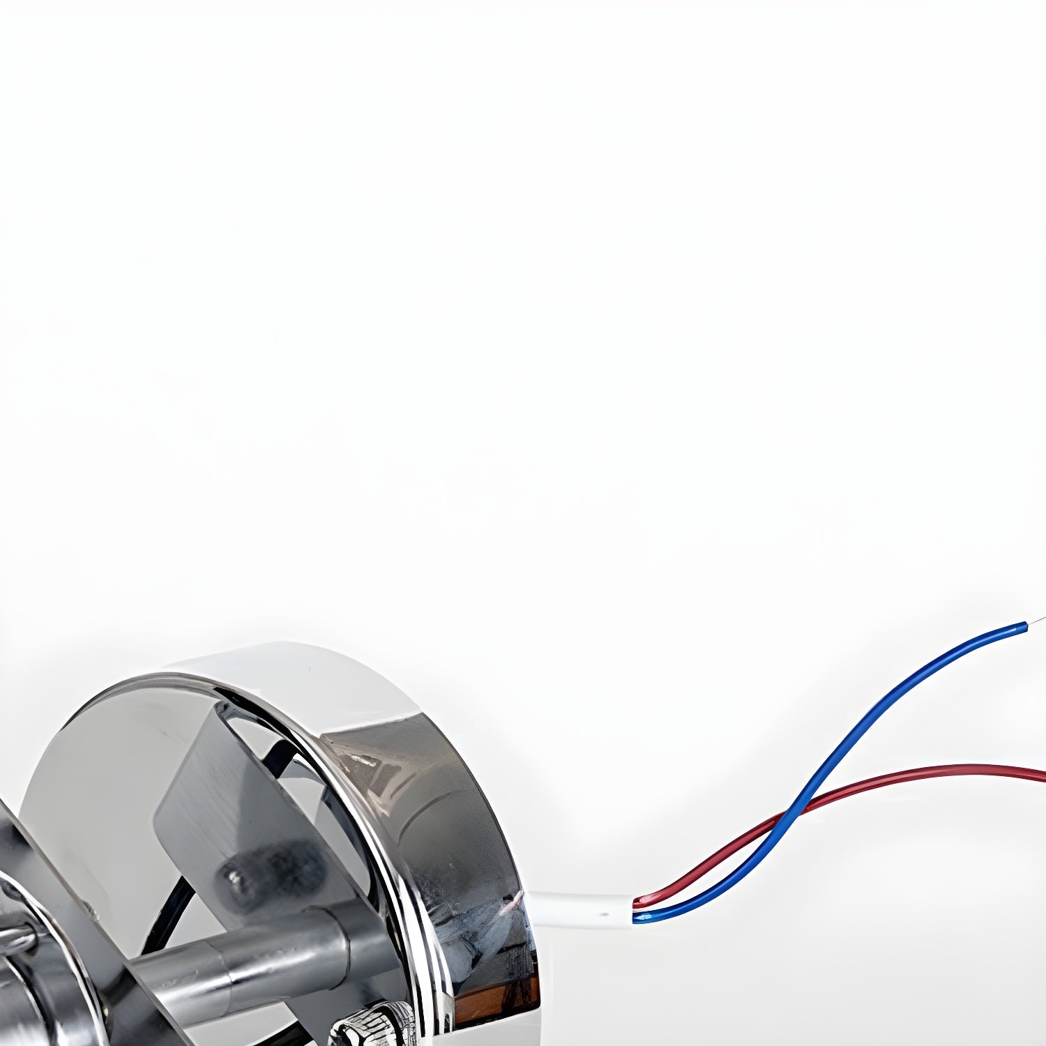 Silver Cone Shape Semi-Flush Mount LED Ceiling Light with Warm Ambient Lighting