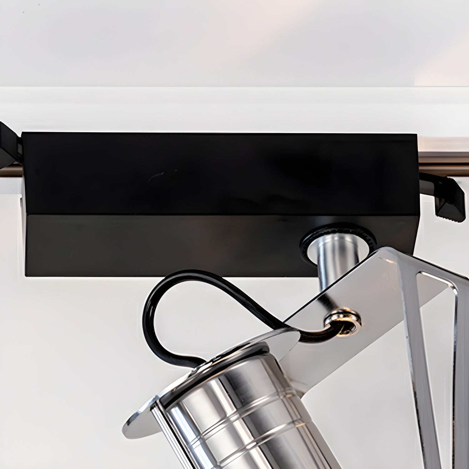 Silver Cone Shape Semi-Flush Mount LED Ceiling Light with Warm Ambient Lighting