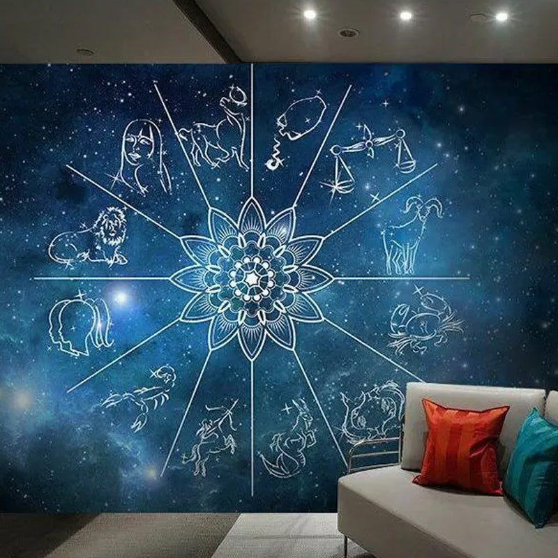 Illustration Universe Wall Art Full Size Mural for Accent Wall, Personalized Size Available Clearhalo 'Wall Decor' 'Wall Mural' 969761
