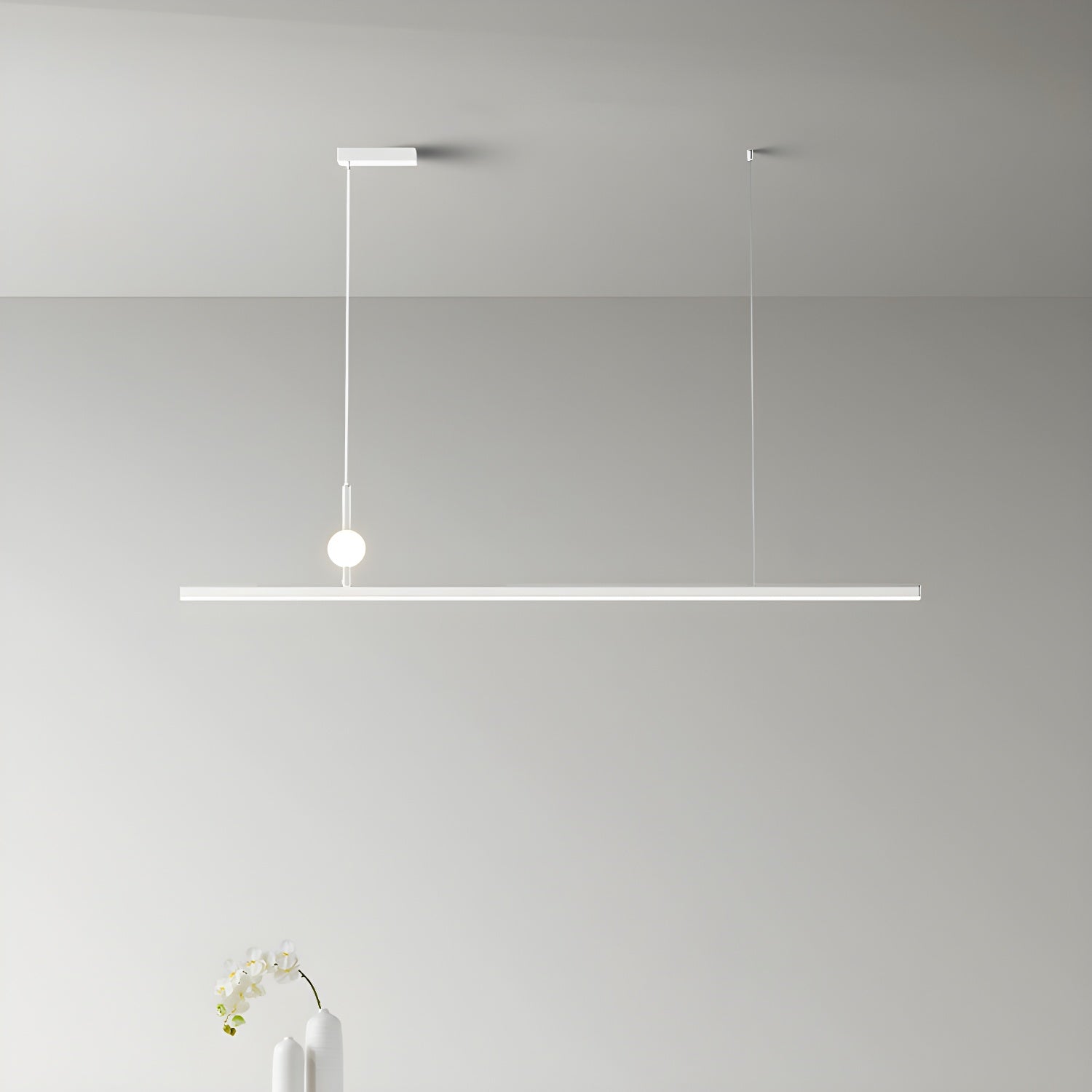 Modern LED Island Light with 1 Tiers and Rectangular Acrylic Shade for Residential Use