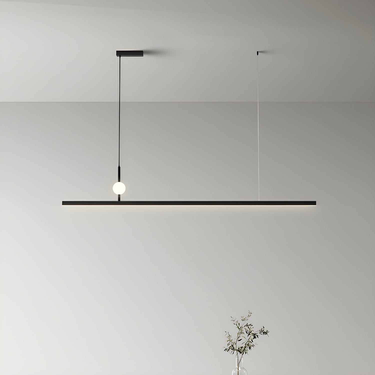 Modern LED Island Light with 1 Tiers and Rectangular Acrylic Shade for Residential Use