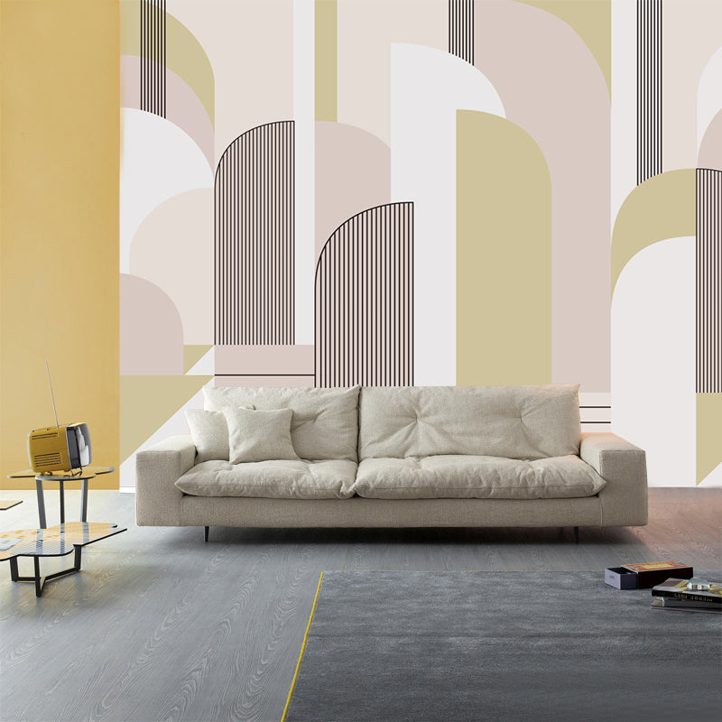 Illustration Geometries Wall Mural Decal Extra Large Wall Art for Living Room, Made to Measure Clearhalo 'Wall Decor' 'Wall Mural' 977735