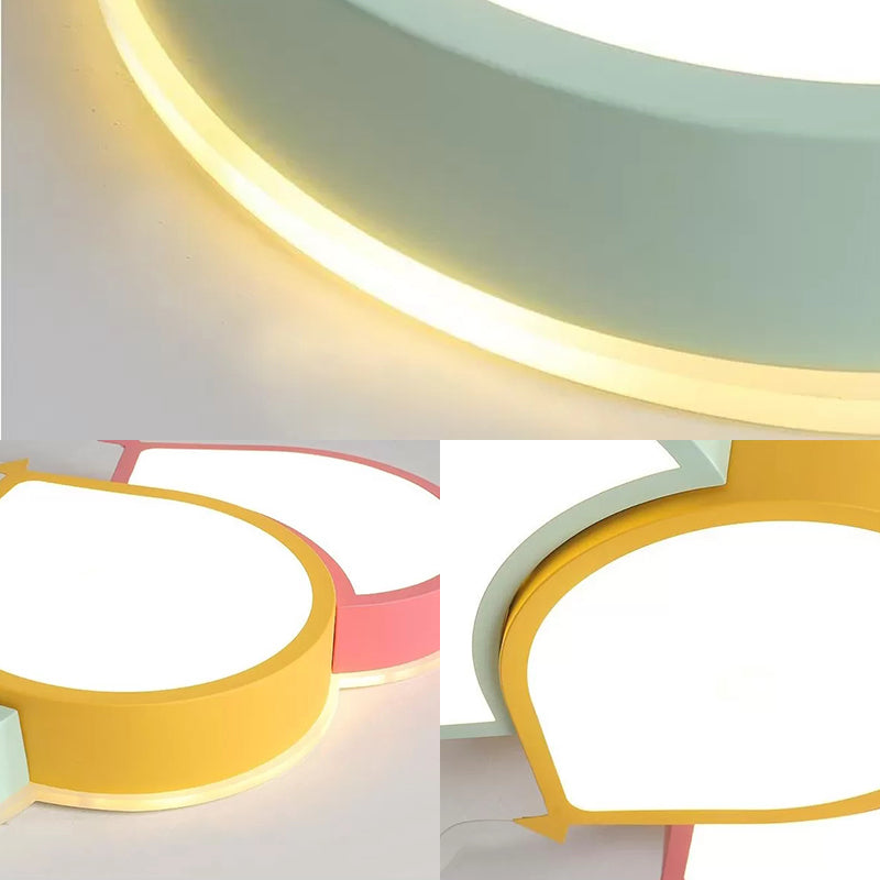 Acrylic Flat Balloon Ceiling Light Macaron Loft LED Ceiling Lamp for Kid Bedroom Clearhalo 'Ceiling Lights' 'Close To Ceiling Lights' 'Close to ceiling' 'Flush mount' Lighting' 97838