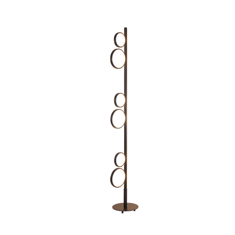 Sphere Shape Stand Up Lamp Nordic Acrylic Black/White/Gold LED Floor Lighting in Warm/White Light Clearhalo 'Floor Lamps' 'Lamps' Lighting' 983505