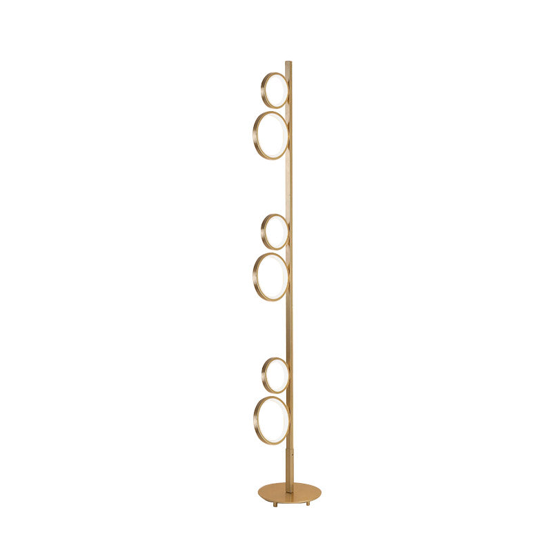 Sphere Shape Stand Up Lamp Nordic Acrylic Black/White/Gold LED Floor Lighting in Warm/White Light Clearhalo 'Floor Lamps' 'Lamps' Lighting' 983513