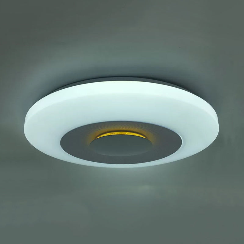 LED Bedroom Flush Mount Fixture Modern White Flush Light with Airship Acrylic Shade in Warm/Natural Light Clearhalo 'Ceiling Lights' 'Close To Ceiling Lights' 'Close to ceiling' 'Flush mount' Lighting' 984207