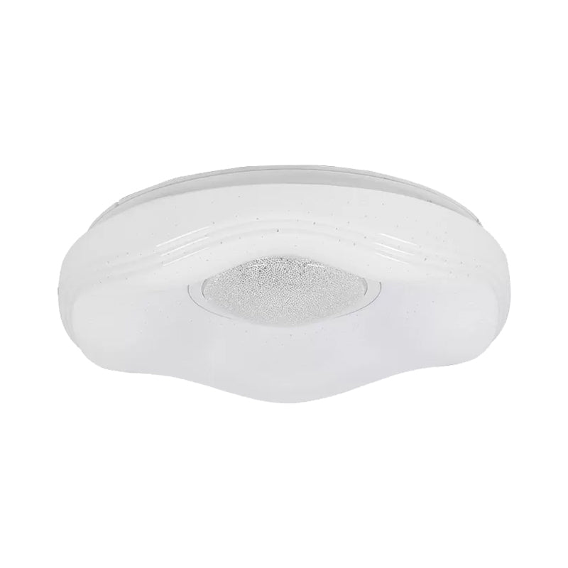 Modernism LED Flush Lighting with Acrylic Shade White Flower Flush Mount in White/Warm Light, 15"/19" Wide Clearhalo 'Ceiling Lights' 'Close To Ceiling Lights' 'Close to ceiling' 'Flush mount' Lighting' 984223