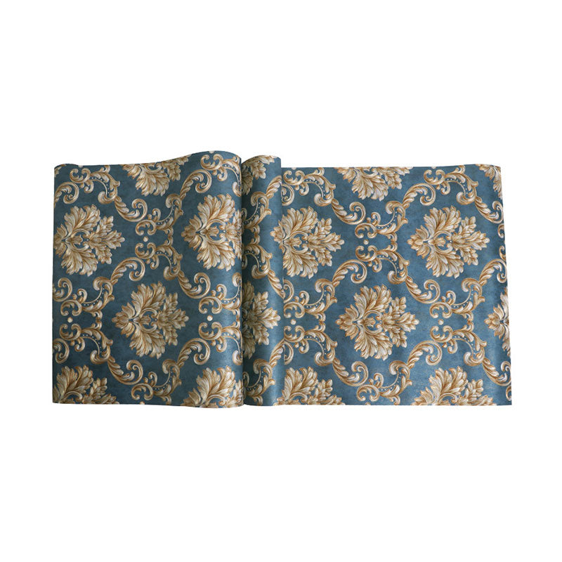 Neutral Color Damask Design Wallpaper Water-Resistant Wall Covering, 33-foot x 20.5-inch Clearhalo 'Vintage wall decor' 'Vintage' 'Wallpaper' Wall Decor' 984363