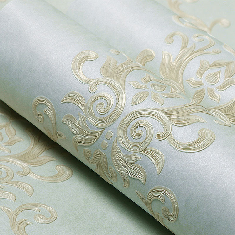 Flower-Edged Harlequin Wall Decor 90 Wall Covering for Dining Room, 31'L x 20.5"W Clearhalo 'Vintage wall decor' 'Vintage' 'Wallpaper' Wall Decor' 984366