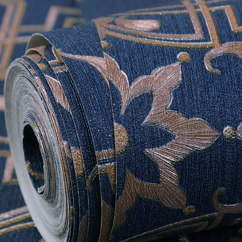 Water-Resistant Flowers Wall Covering Vinyl European Wallpaper for Living Room Decoration Clearhalo 'Vintage wall decor' 'Vintage' 'Wallpaper' Wall Decor' 984437