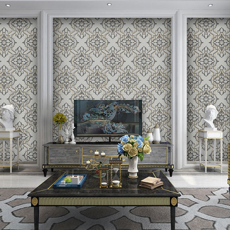 Water-Resistant Flowers Wall Covering Vinyl European Wallpaper for Living Room Decoration Clearhalo 'Vintage wall decor' 'Vintage' 'Wallpaper' Wall Decor' 984442