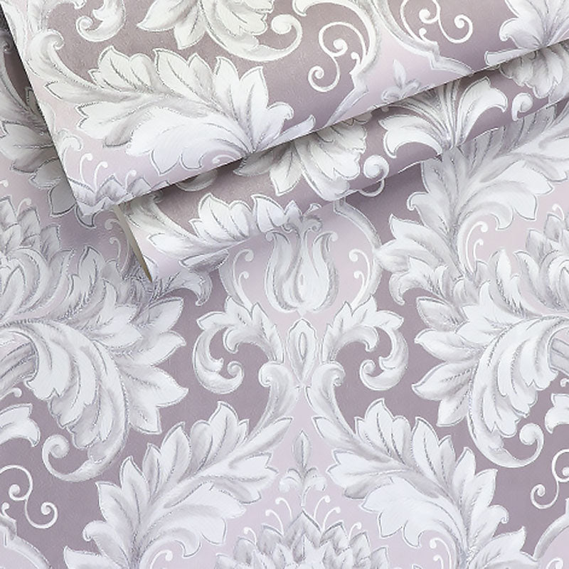 Stain-Resistant Damask Design Wallpaper 33' x 20.5" Classic Wall Covering for Living Room Decor Clearhalo 'Vintage wall decor' 'Vintage' 'Wallpaper' Wall Decor' 984486