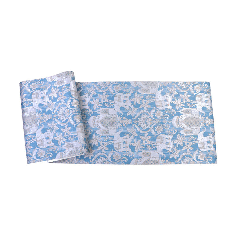 Elephant and Building Wallpaper Roll Vinyl Wall Art for Theme Bedroom, 20.5"W x 33'L Clearhalo 'Wall Decor' 'Wallpaper' 984549