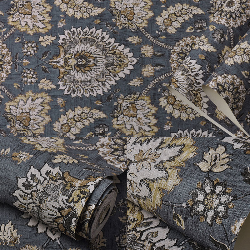 Bohemian Wallpaper Roll in Neutral Color Flower and Leaf Wall Covering for Living Room, 57.1 sq ft. Clearhalo 'Wall Decor' 'Wallpaper' 984622