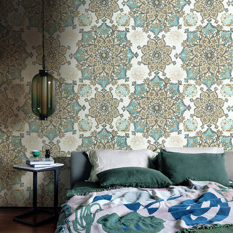 Neutral Color Totem Wall Art for Accent Wall Asia Inspired Wallpaper, 33-foot x 20.5-inch Taupe Clearhalo 'Wall Decor' 'Wallpaper' 984624