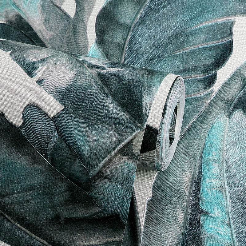 Tropical Banana Leaf Wall Covering for Accent Wall Contemporary Wallpaper, 33' by 20.5" Clearhalo 'Modern wall decor' 'Modern' 'Tropical wall decor' 'Tropical' 'Wallpaper' Wall Decor' 984671