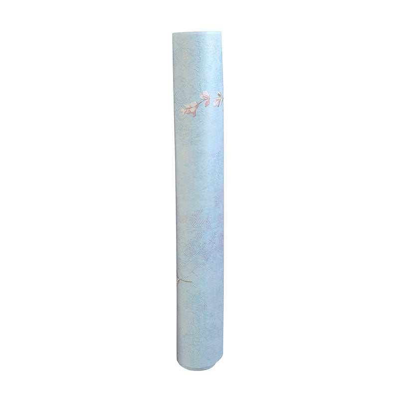 Soft Color Minimalist Wall Covering 20.5 in x 33 ft Flower and Leaf Wallpaper Roll for Girl's Bedroom Clearhalo 'Country wall decor' 'Rustic' 'Wallpaper' Wall Decor' 984798