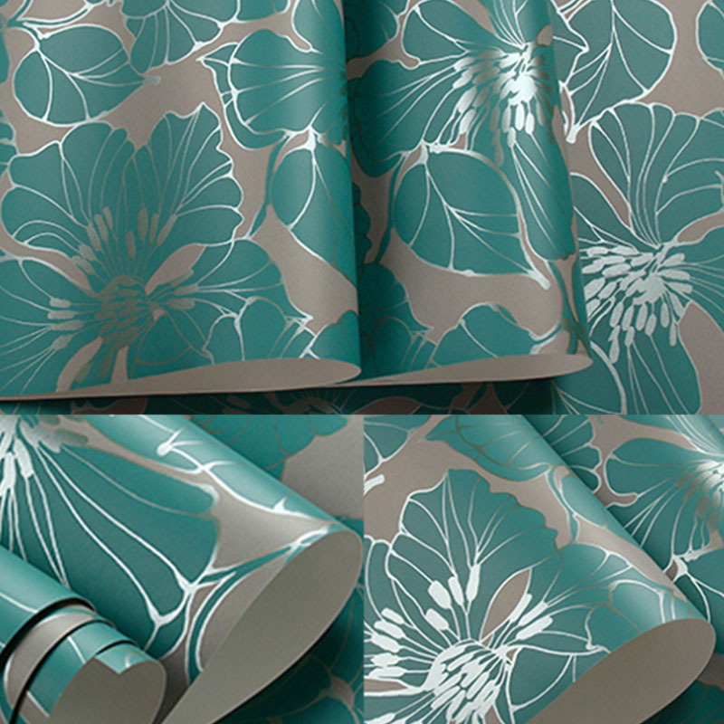 Classic Blossoms Wallpaper Roll in Natural Color Guest Room Wall Art, 57.1 sq ft. Clearhalo 'Vintage wall decor' 'Vintage' 'Wallpaper' Wall Decor' 986798