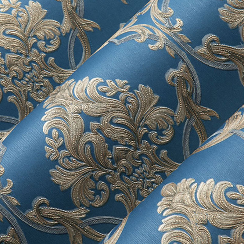 European Wallpaper Roll Soft Color Embossed Blossoms Wall Art, 33' x 20.5", Non-Pasted Clearhalo 'Wall Decor' 'Wallpaper' 986854