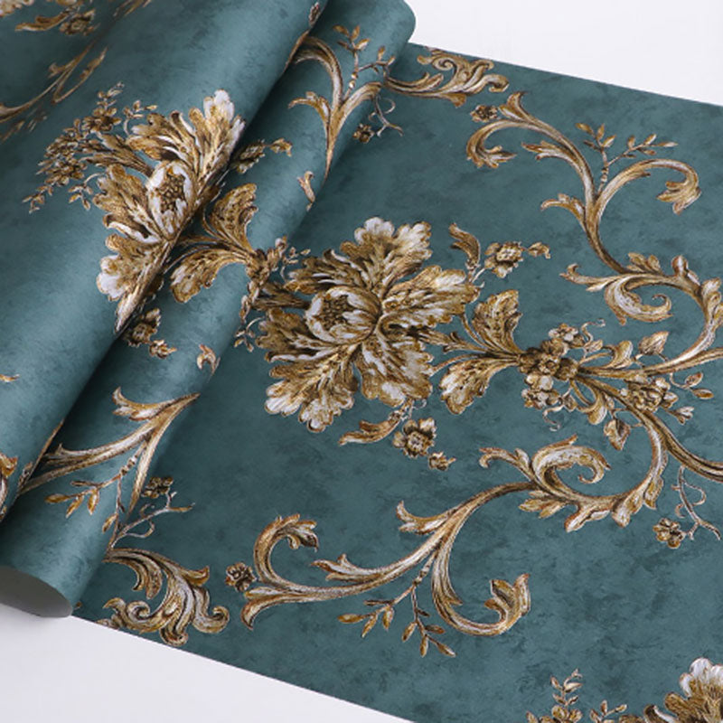 European Damask Design Wallpaper Roll in Pastel Color Living Room Wall Art, 33 ft. x 20.5 in Clearhalo 'Vintage wall decor' 'Vintage' 'Wallpaper' Wall Decor' 986946