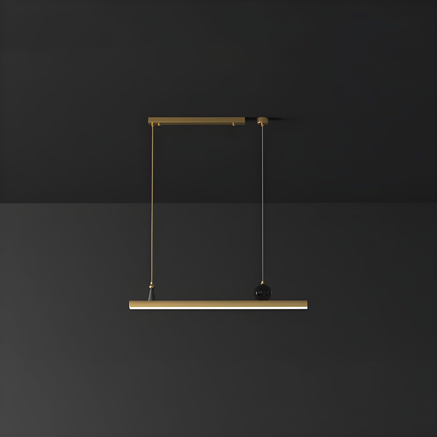 Modern Island Pendant Light with Metal Shade and Adjustable Hanging Length