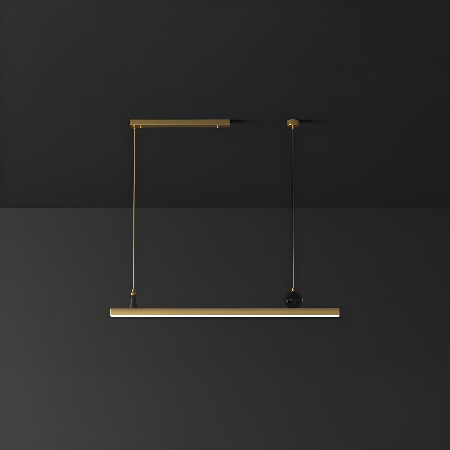 Modern Island Pendant Light with Metal Shade and Adjustable Hanging Length