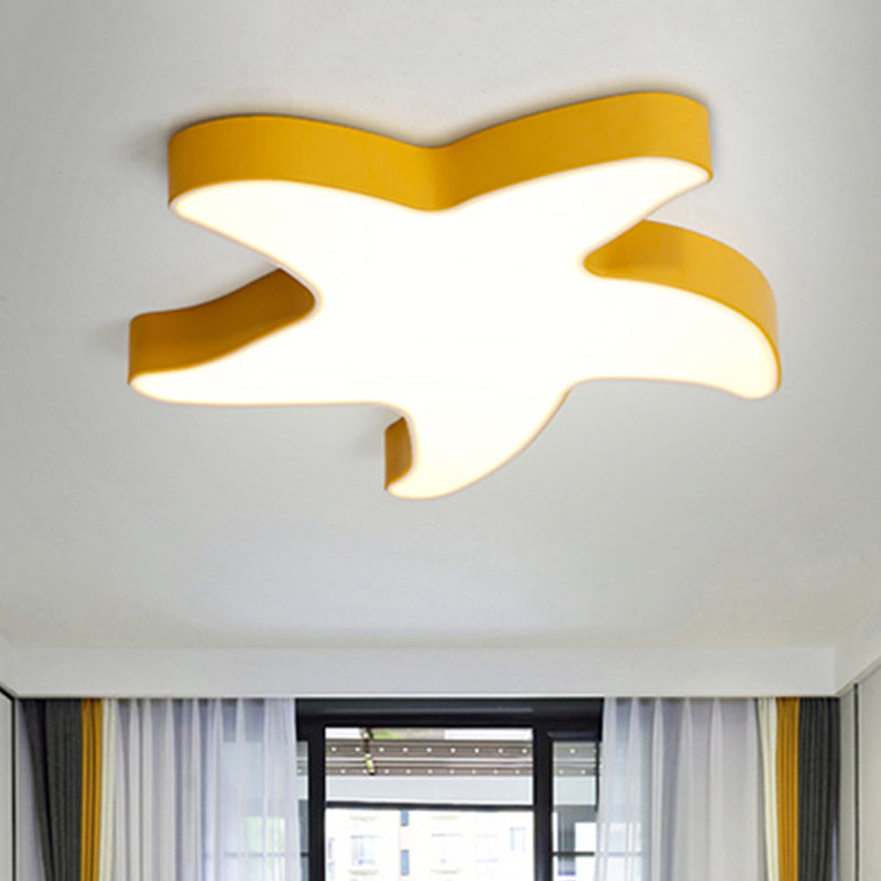 Macaron Loft Starfish Flush Mount Light Acrylic Candy Colored Ceiling Light Clearhalo 'Ceiling Lights' 'Close To Ceiling Lights' 'Close to ceiling' 'Flush mount' Lighting' 990451