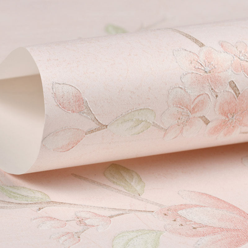 33' x 20.5" Countryside Wallpaper Roll for Living Room Decor with Flower Pattern in Neutral Color Clearhalo 'Country wall decor' 'Rustic' 'Wallpaper' Wall Decor' 991849