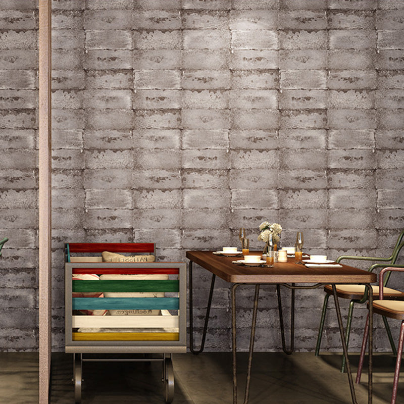33' x 20.5" Nostalgic Wallpaper Roll for Dress Shop Decoration with Faux Brick Design in Soft Color Brown Clearhalo 'Industrial wall decor' 'Industrial' 'Wallpaper' Wall Decor' 992022