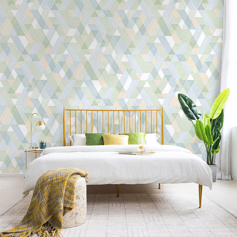 Stain-Resistant Geometries Wall Art Non-Woven Fabric Wallpaper in Dark Color for Accent Wall Clearhalo 'Modern wall decor' 'Modern' 'Wallpaper' Wall Decor' 992136