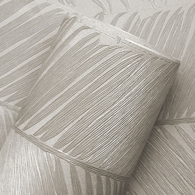 Soft Color Minimalist Wall Art 20.5" by 33' Leaf Texture Wallpaper Roll for Accent Wall Clearhalo 'Modern wall decor' 'Modern' 'Wallpaper' Wall Decor' 992623