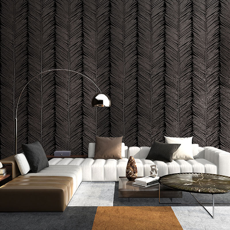 Soft Color Minimalist Wall Art 20.5" by 33' Leaf Texture Wallpaper Roll for Accent Wall Tan Clearhalo 'Modern wall decor' 'Modern' 'Wallpaper' Wall Decor' 992628