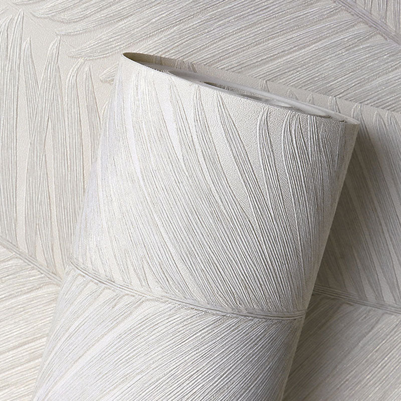 Soft Color Minimalist Wall Art 20.5" by 33' Leaf Texture Wallpaper Roll for Accent Wall Clearhalo 'Modern wall decor' 'Modern' 'Wallpaper' Wall Decor' 992632