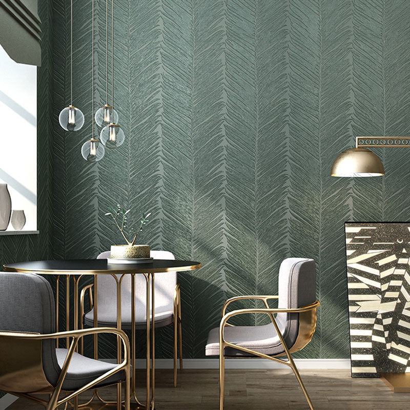 Soft Color Minimalist Wall Art 20.5" by 33' Leaf Texture Wallpaper Roll for Accent Wall Gray-Green Clearhalo 'Modern wall decor' 'Modern' 'Wallpaper' Wall Decor' 992634