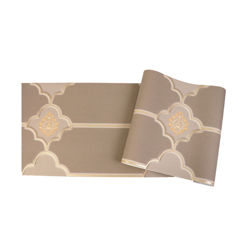 Light Color 3D Floral Texture Wallpaper Roll Stain-Resistant Flock Wall Art for Living Room Decor Clearhalo 'Wall Decor' 'Wallpaper' 992691