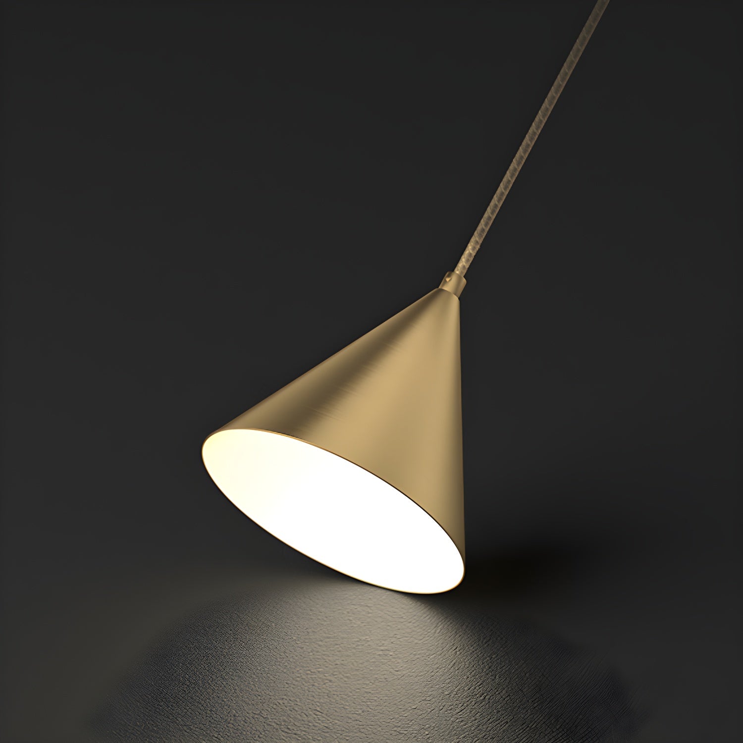 Modern Brass Island Light with 5 Lights and Adjustable Hanging Length